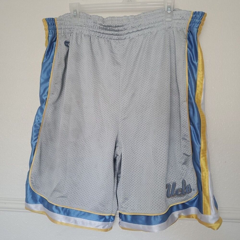 UCLA  Basketball Shorts Colosseum Athletics Men’s Size XL Gray UCLA Blue Yellow